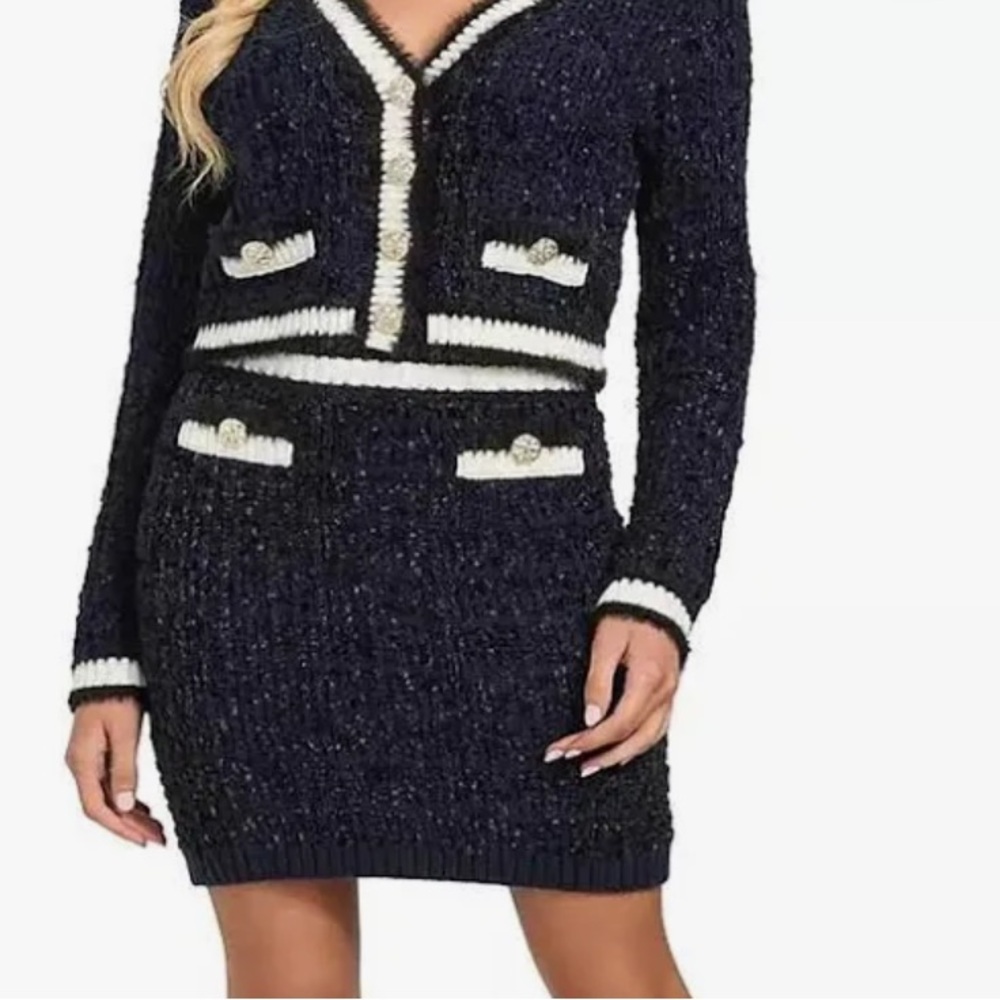 GUESS Women's Dark Blue Pencil Skirt